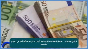 ارتفاع مفاجئ.. أسعار العملات الأوروبية تصل لأعلى مستوياتها في الأيام القادمة